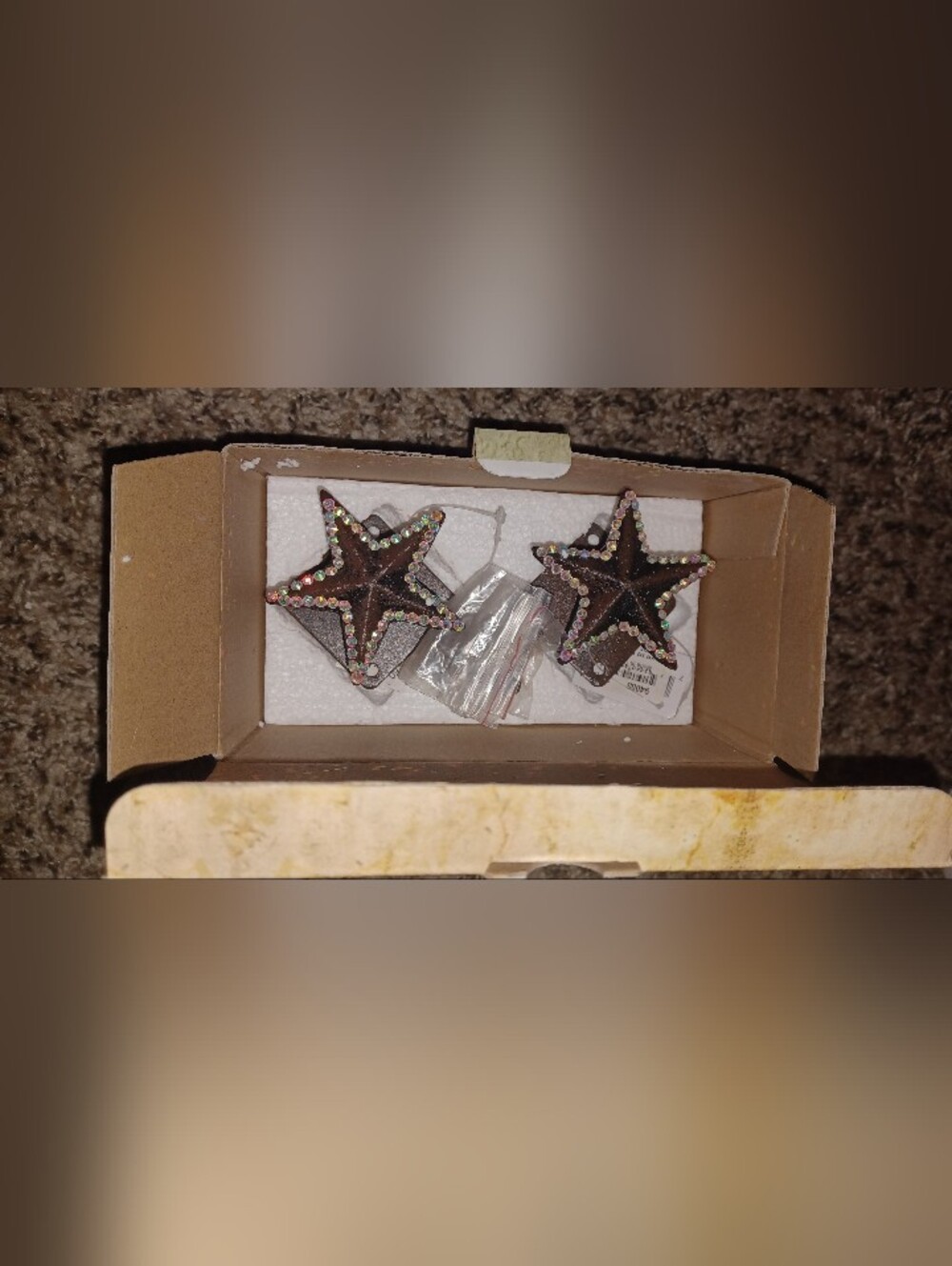 Decorative Brown Star Wall Hooks with Multicolor Accents